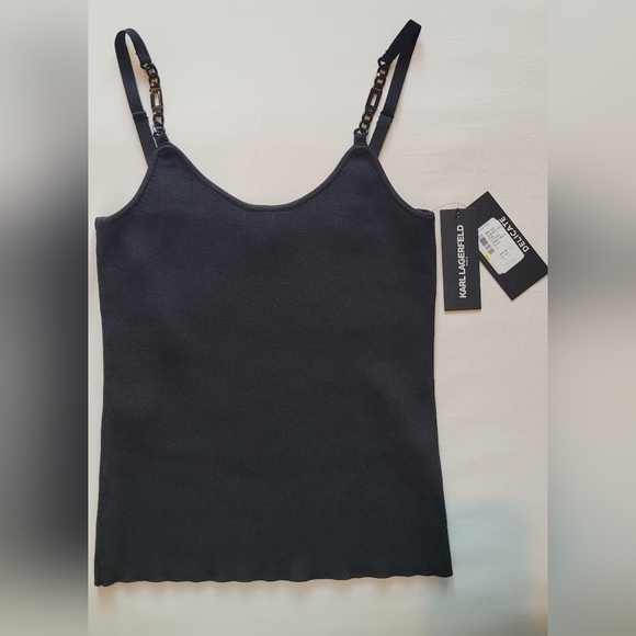 Karl Lagerfeld Elegant Black Knit Camisole - Picture 9 of 9